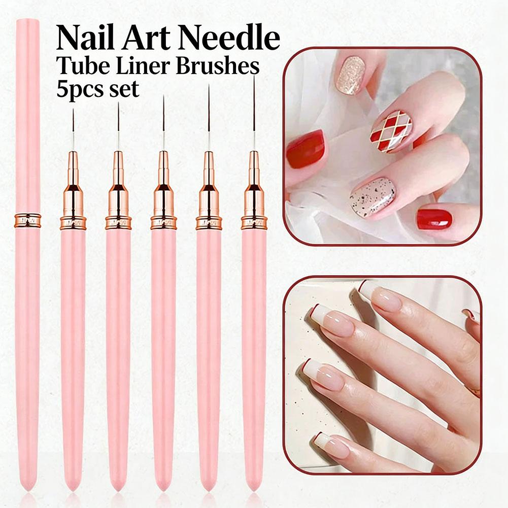 Nail Gel Polish Set - 5-teiliges Nail-Art Pinselset 9mm 11mm 15mm
