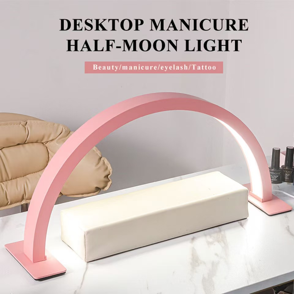 Nail Art Pink - New Moon Nagel-Arbeitslampe - Schönheits-Arbeitsplatzlampe, Dreifarbige