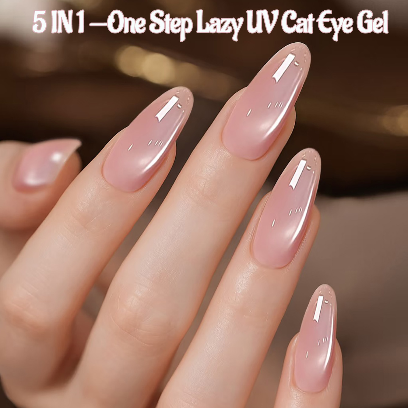 Nail Art Cat Eye Pink - 1 Stück PSK Ice Transparent Pink