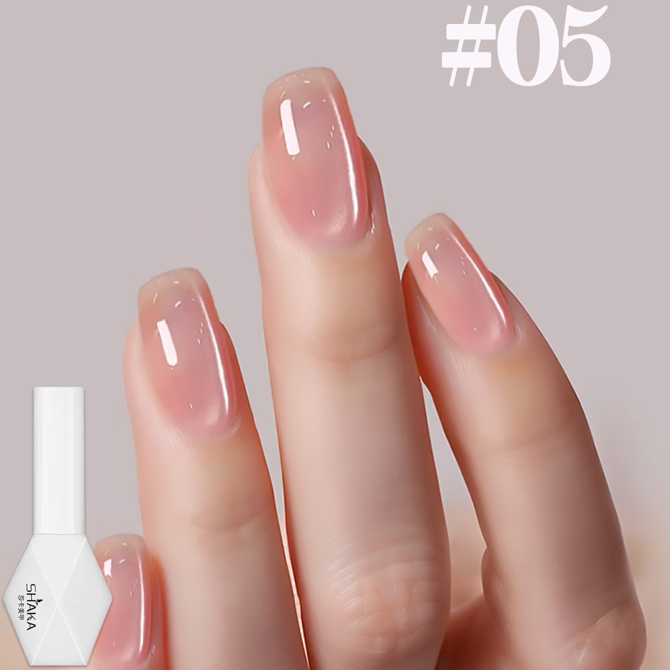 Nail Art Cat Eye Pink - SHAKA 1-12 Stück Sommer-Trend Eistransparenter Wassermelonen-Rosa