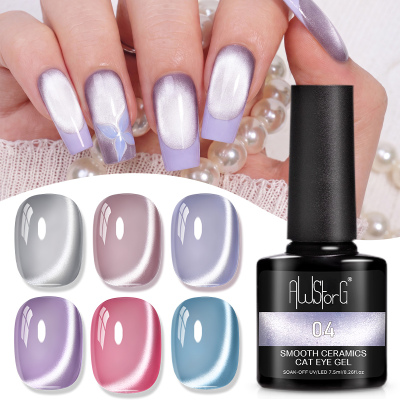 Nail Art Cat Eye Pink - Magnetischer Cat-Eye-Gel-Nagellack 7,5 ml, abziehbar, UV/LED,