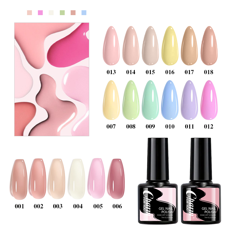 6-teiliges Nude-Pink Gel-Nagel – Nail Art Glossy Bewertung und Preis