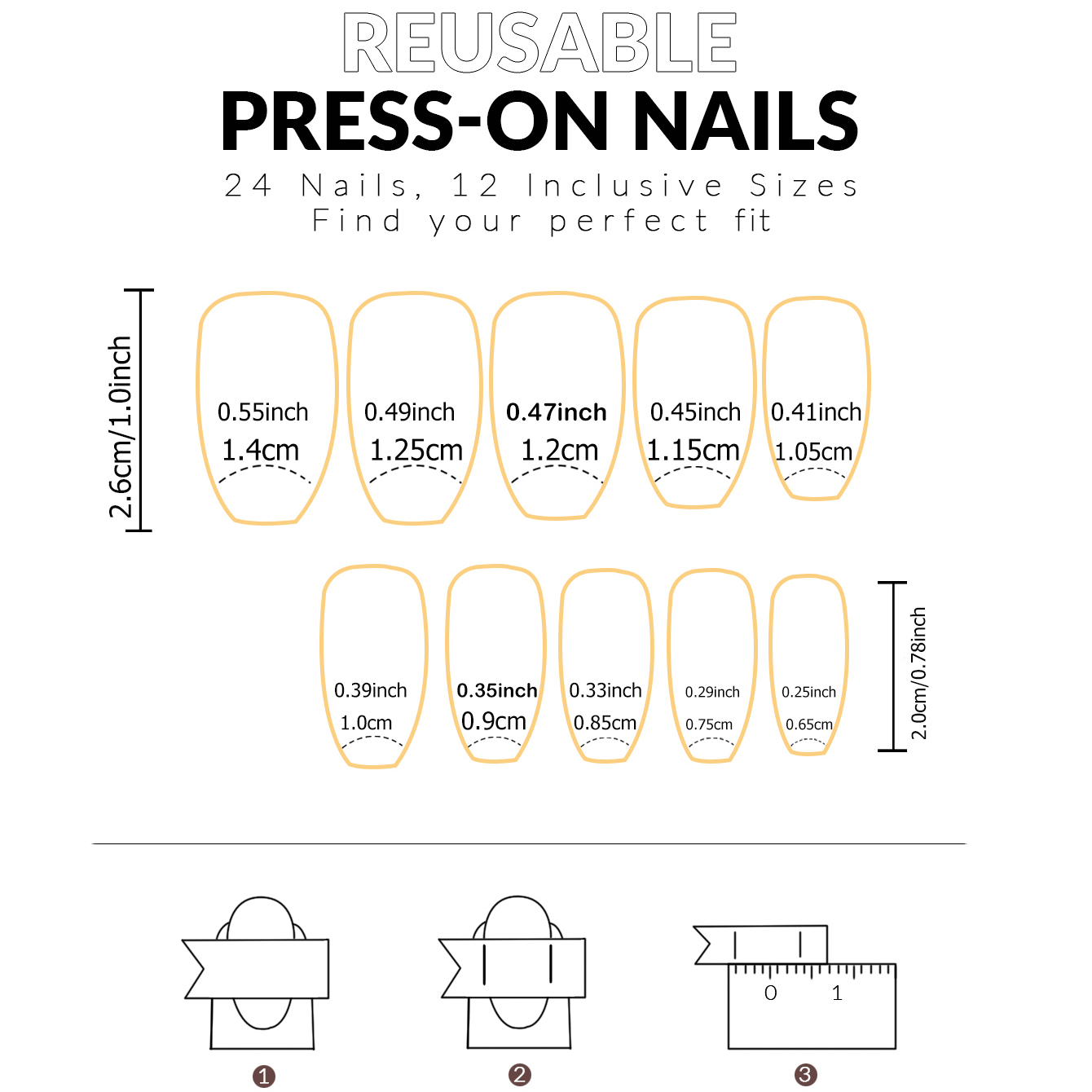 Ein Set mit 24 glänzenden, kur – Nail Art Glossy Bewertung und Preis