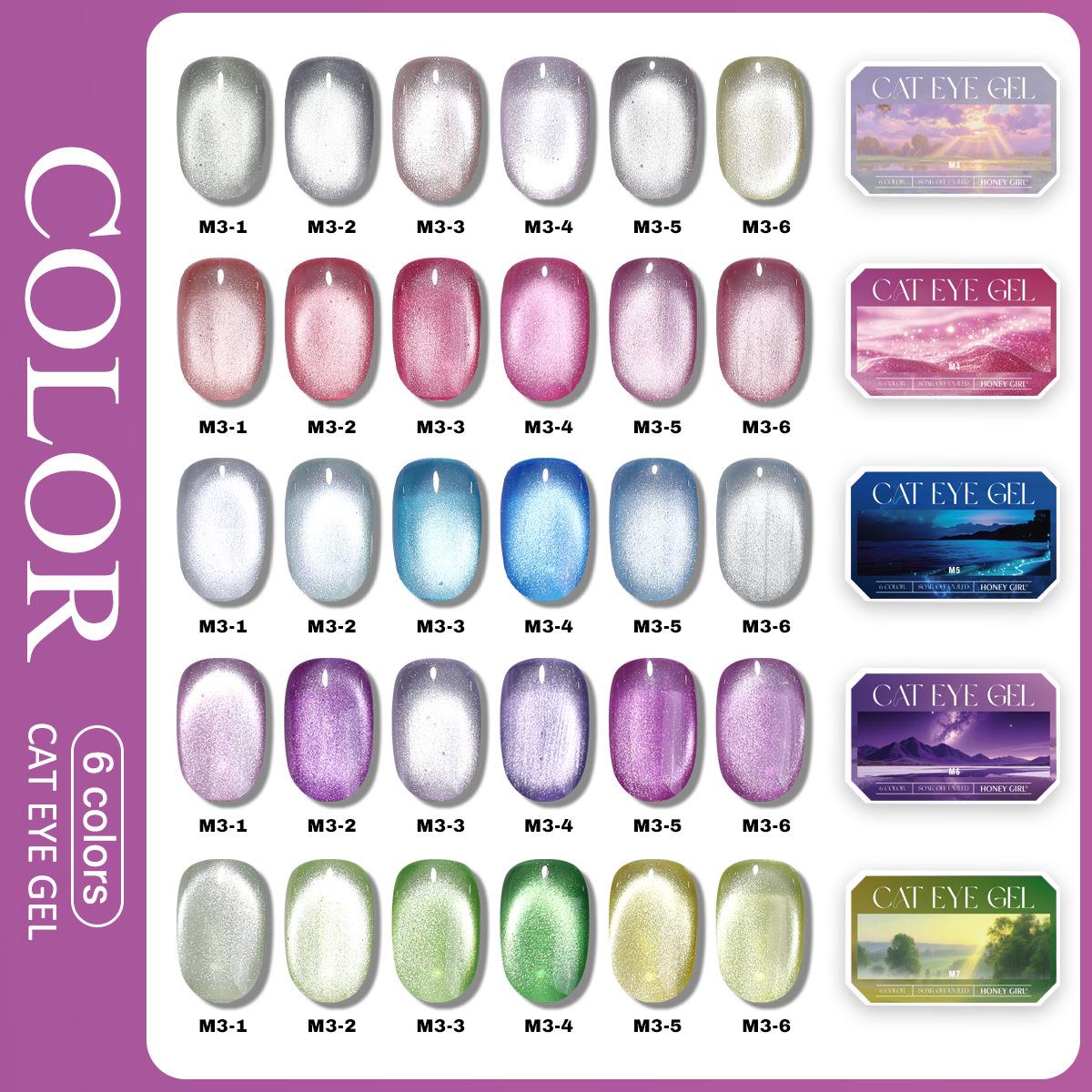 6-Farben Solid Cat Eye Gel Nag – Nail Gel Polish Set Bewertung und Preis