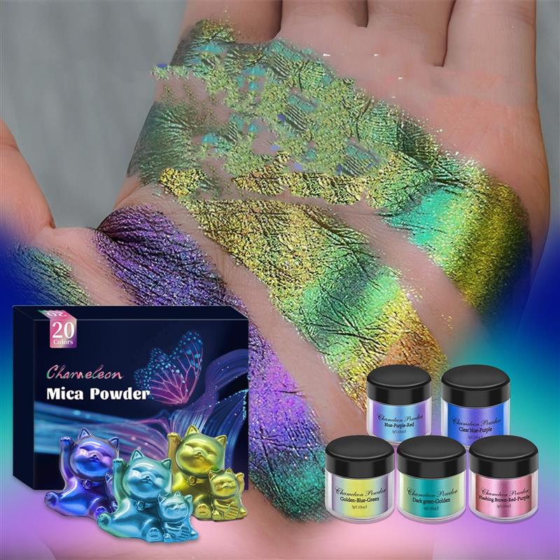 3g Chamäleon Glimmer Pulver Ep – Nail Art Emerald Bewertung und Preis