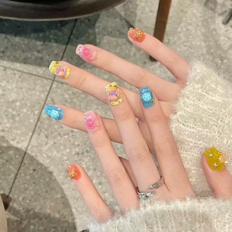 100 Mini bunte Schildkröten-Ha – Nail Art Emerald Bewertung und Preis