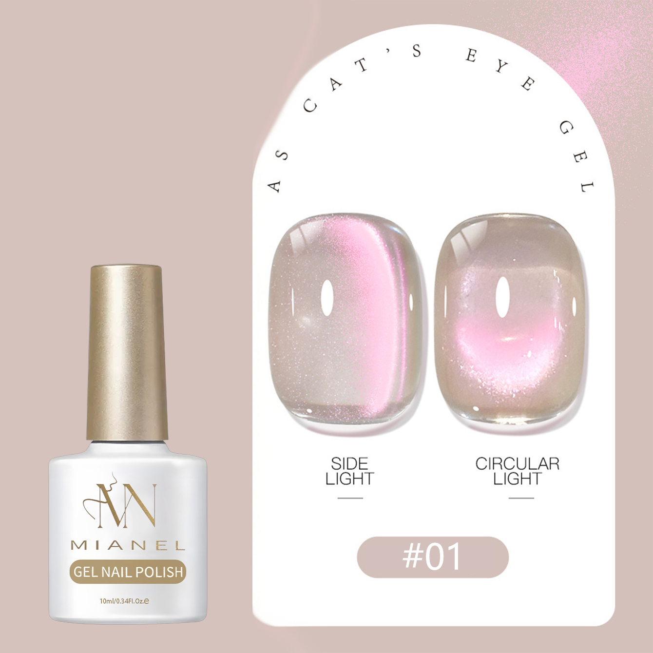MIANEL Transparenter Pfirsich- – Nail Art Cat Eye Pink Bewertung und Preis