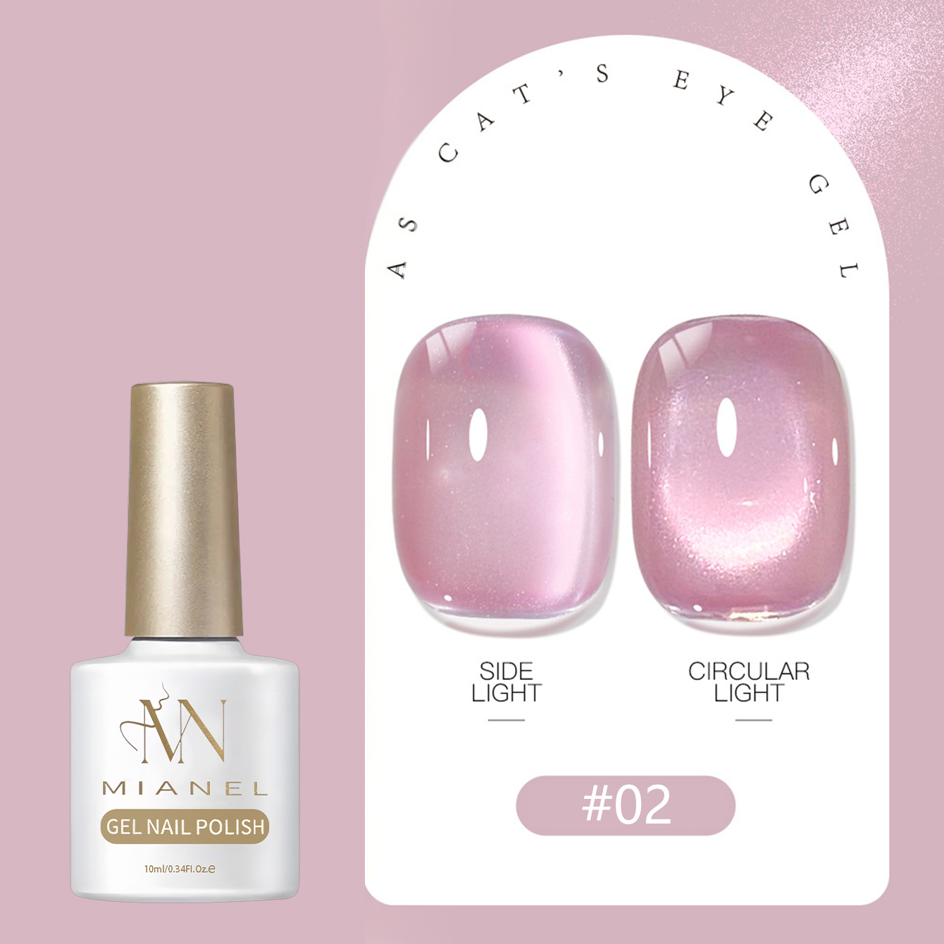 MIANEL Transparenter Pfirsich- – Nail Art Cat Eye Pink Bewertung und Preis
