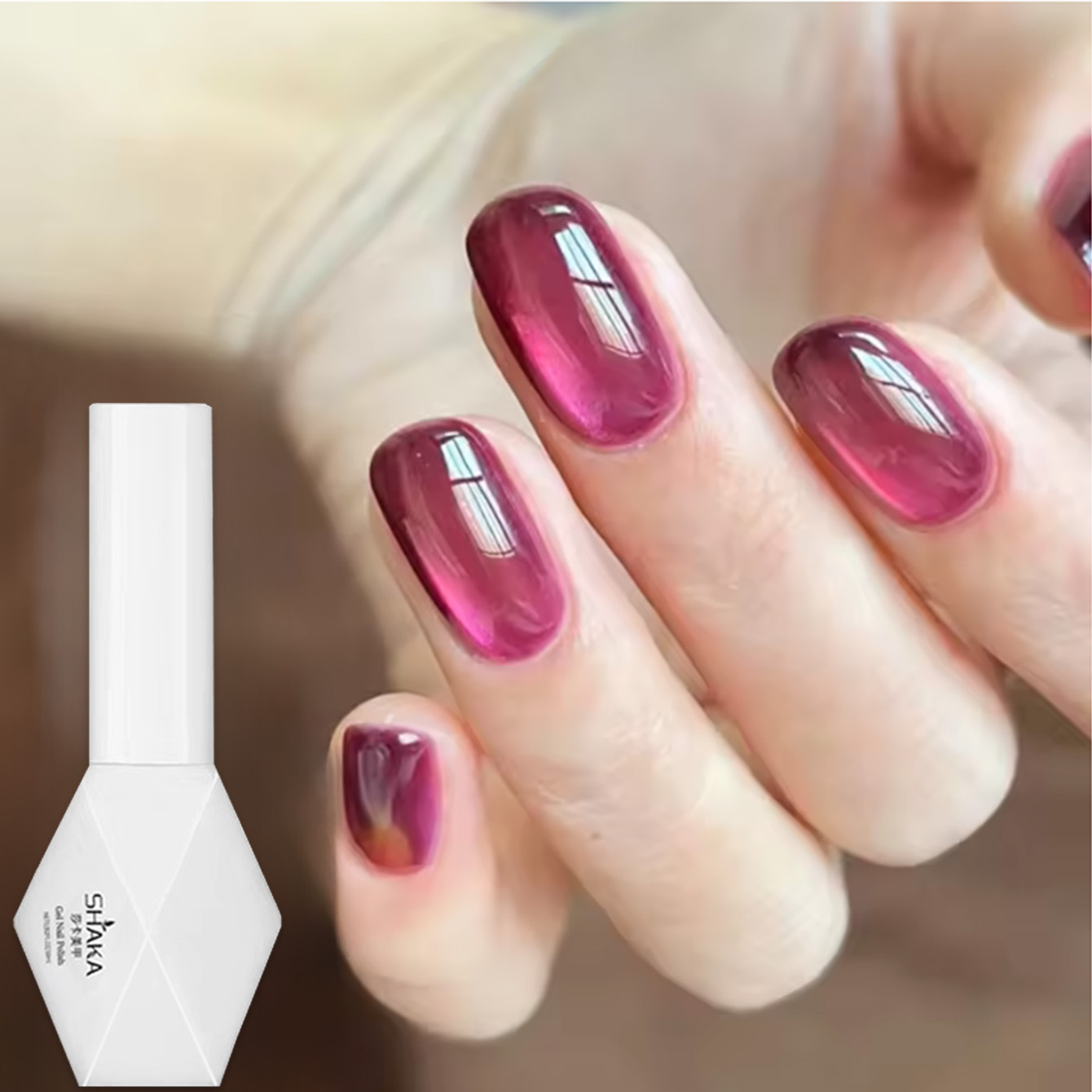 SHAKA 1 Stück Rosenrot Pink Ka – Nail Art Cat Eye Pink Bewertung und Preis