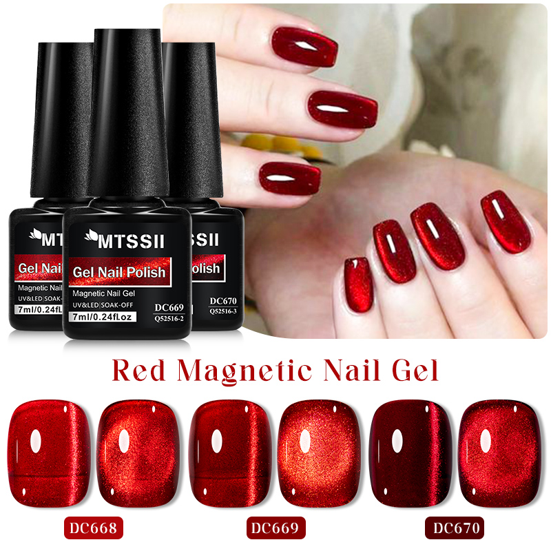 Mtssii 7ML Weinrote Katze Magn – Nail Art Red Wine Cat Eye Bewertung und Preis