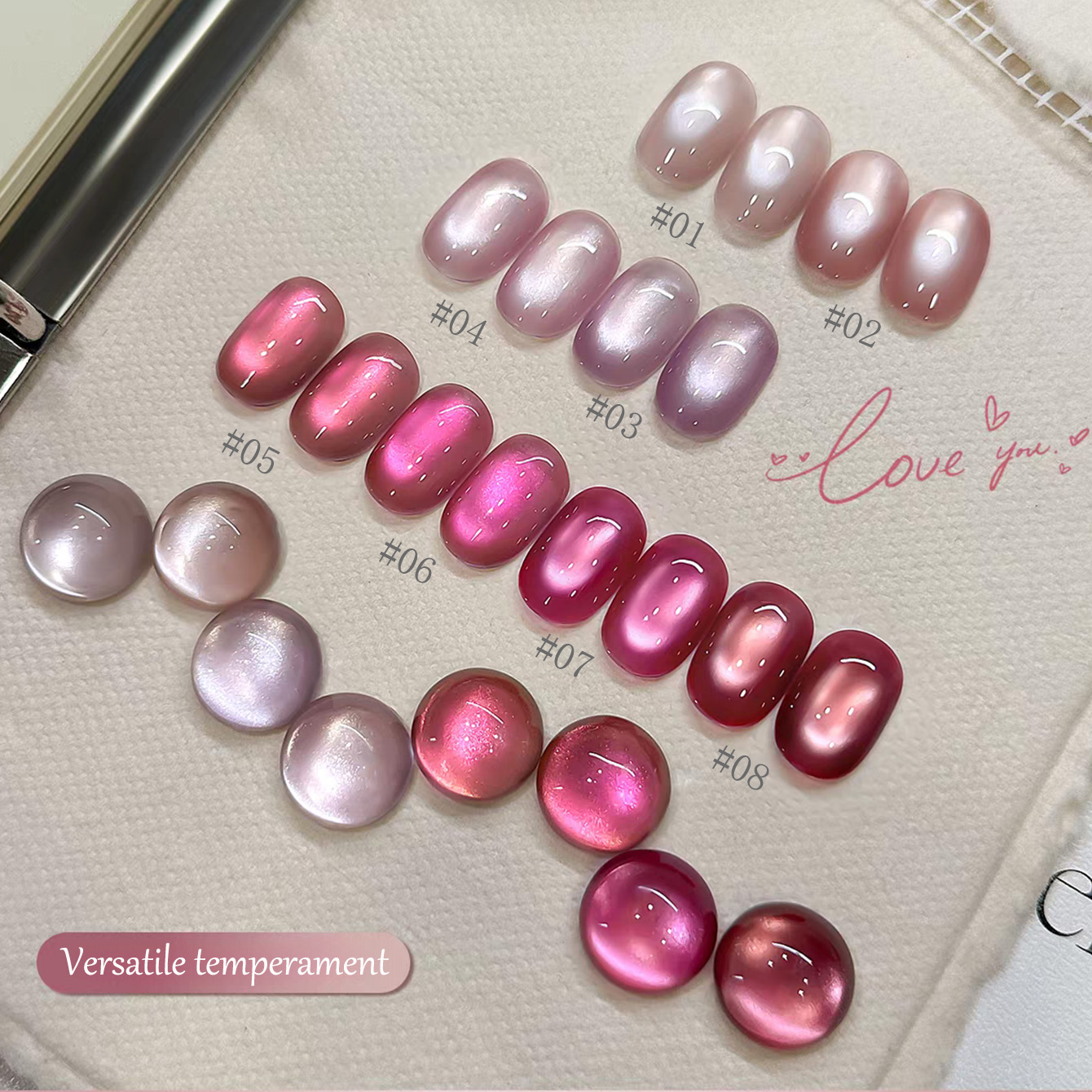 1 Stück TC 2026 Sommer Beliebt – Nail Art Cat Eye Pink Bewertung und Preis