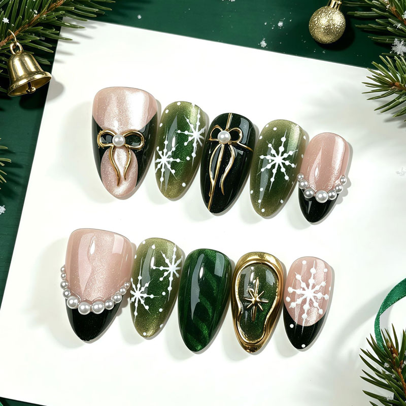 10 Stück Winter Vintage Weinro – Nail Art Red Wine Cat Eye Bewertung und Preis