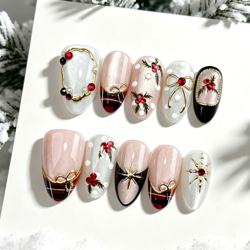 10 Stück Winter Vintage Weinro – Nail Art Red Wine Cat Eye Bewertung und Preis