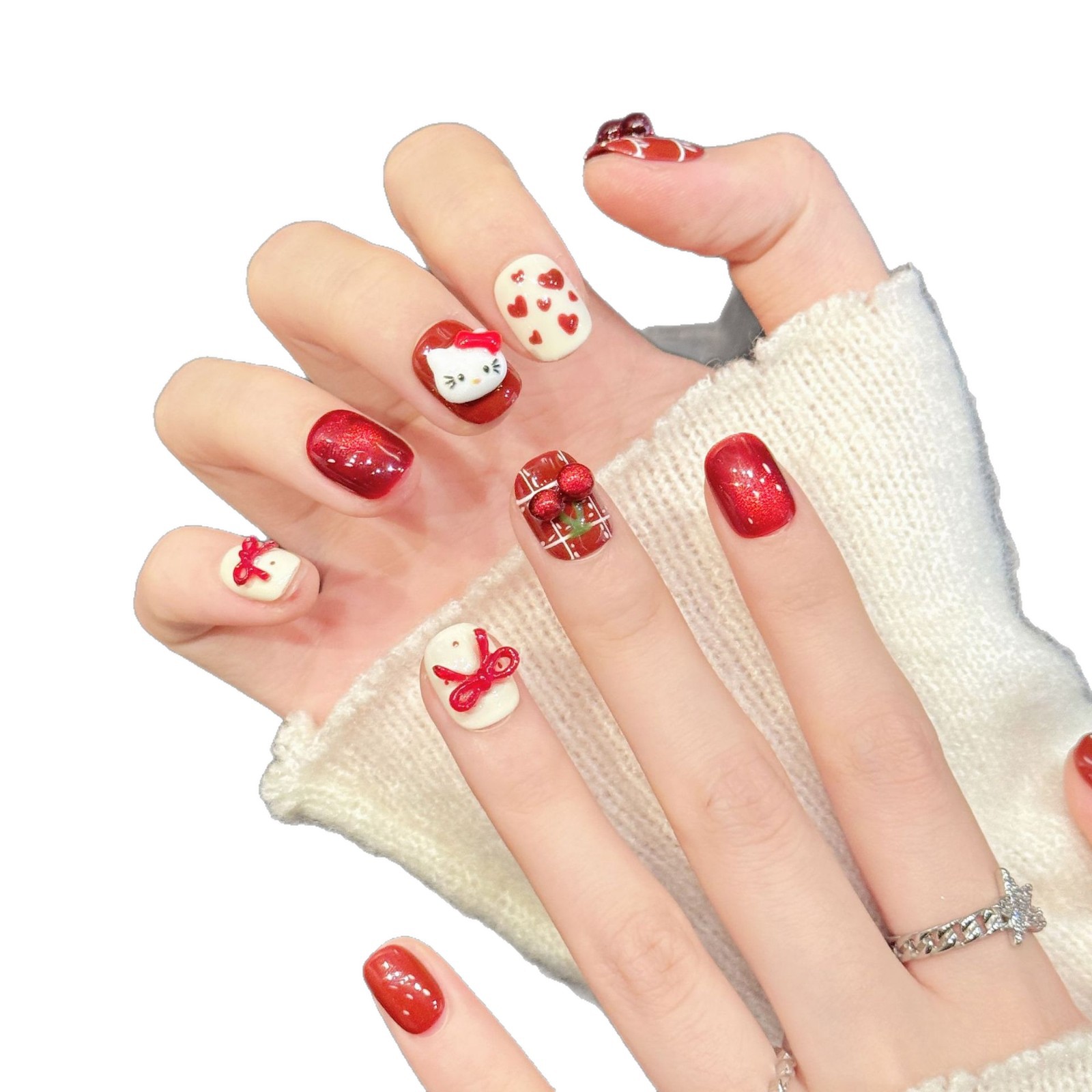 10 Stück handgemachte Nagelkun – Nail Art Emerald Bewertung und Preis