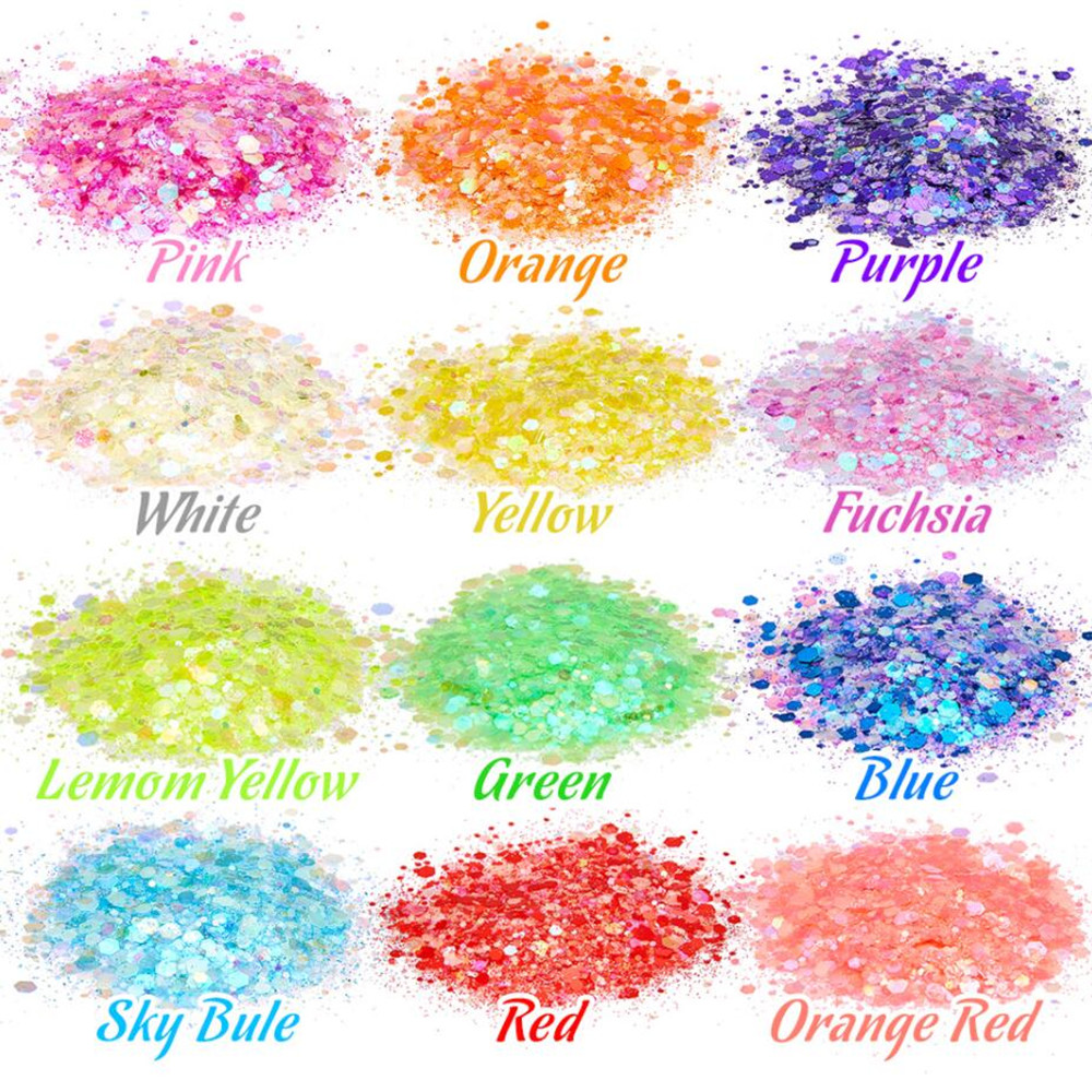 24 Farben leuchtende Paillette – Nail Art Emerald Bewertung und Preis