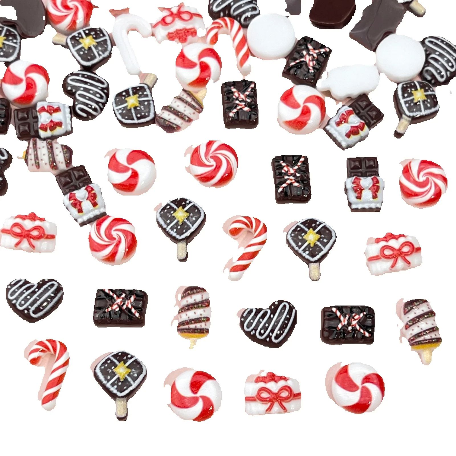 50 Stück Harz-Mini-Weihnachtsd – Nail Art Xmas Bewertung und Preis