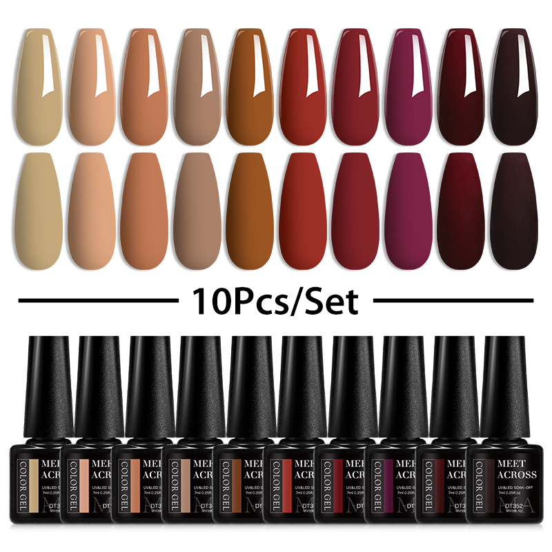 10/12Pcs Gel Nagellack Set Kaf – Nail Art Glossy Bewertung und Preis
