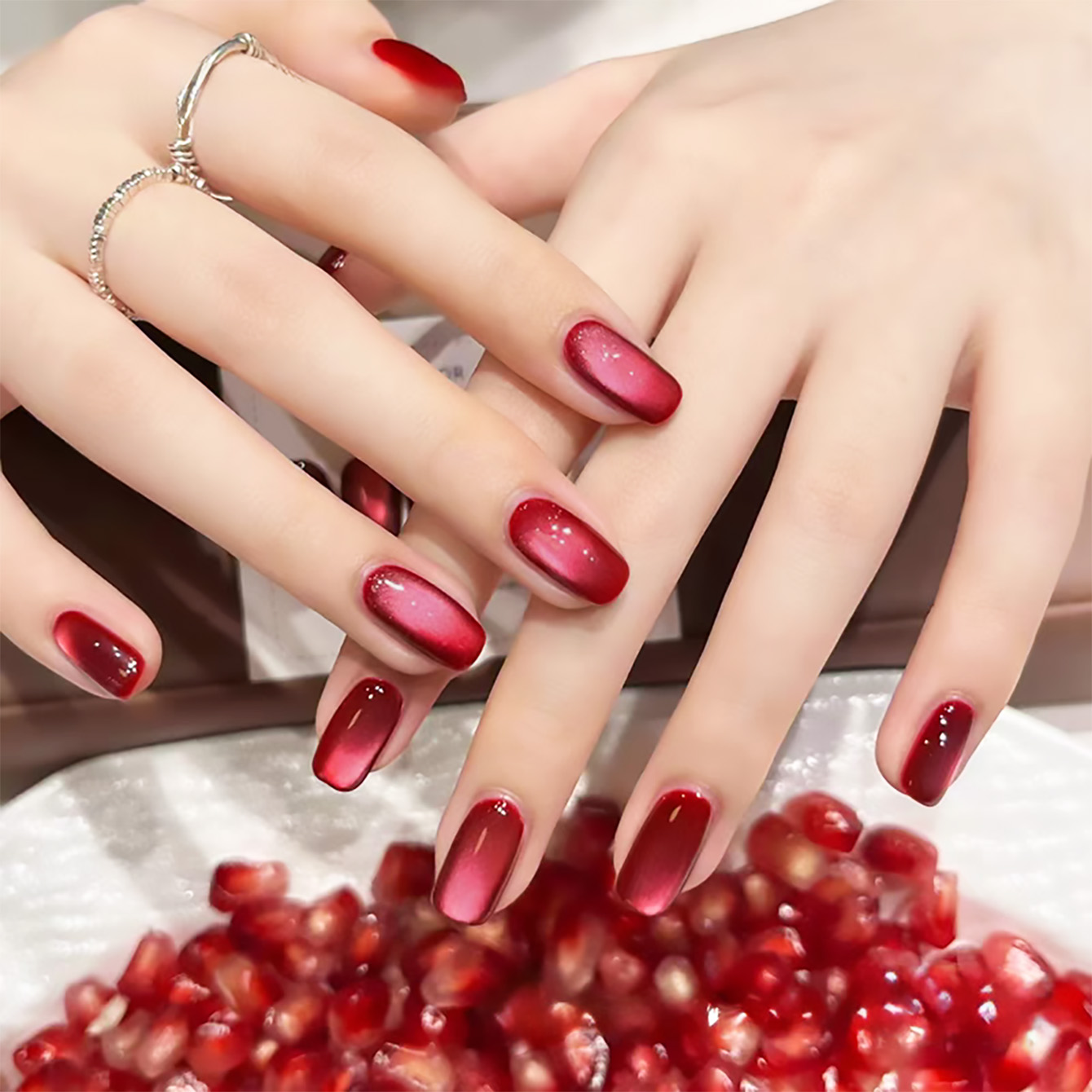 1 Stück SHAKA Juicy Red Pomegr – Nail Art Red Wine Cat Eye Bewertung und Preis