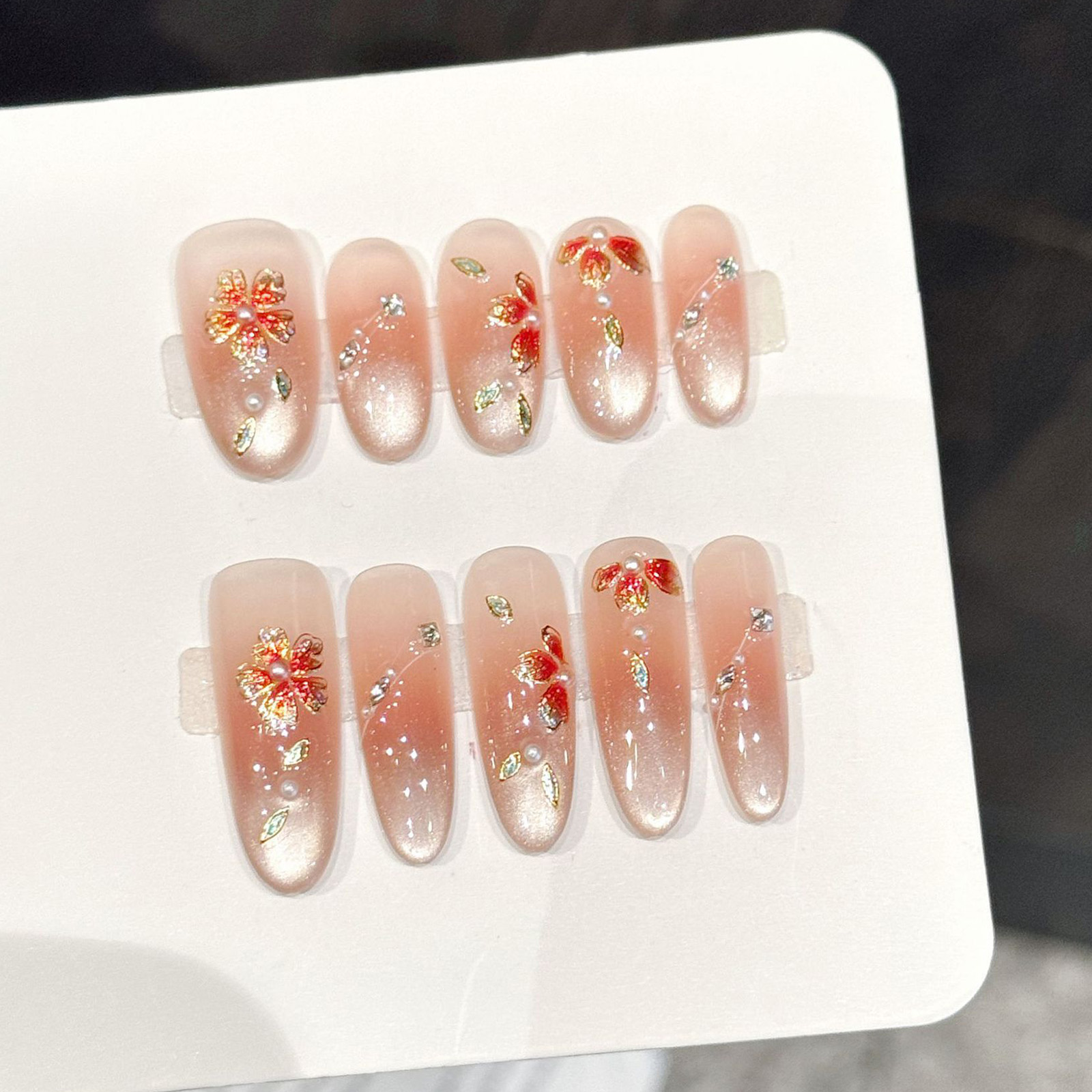 10 Stück handgemachte künstlic – Nail Art Pink Bewertung und Preis